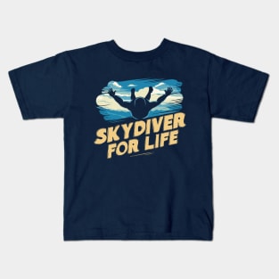 Skydiver for life. Skydiving Kids T-Shirt